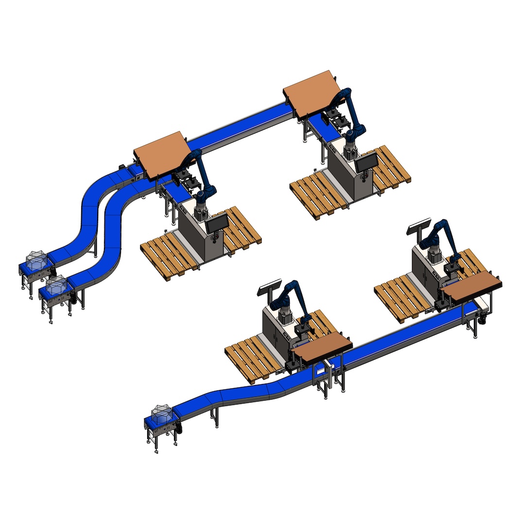Cobot Palletizing for Multiple production lines