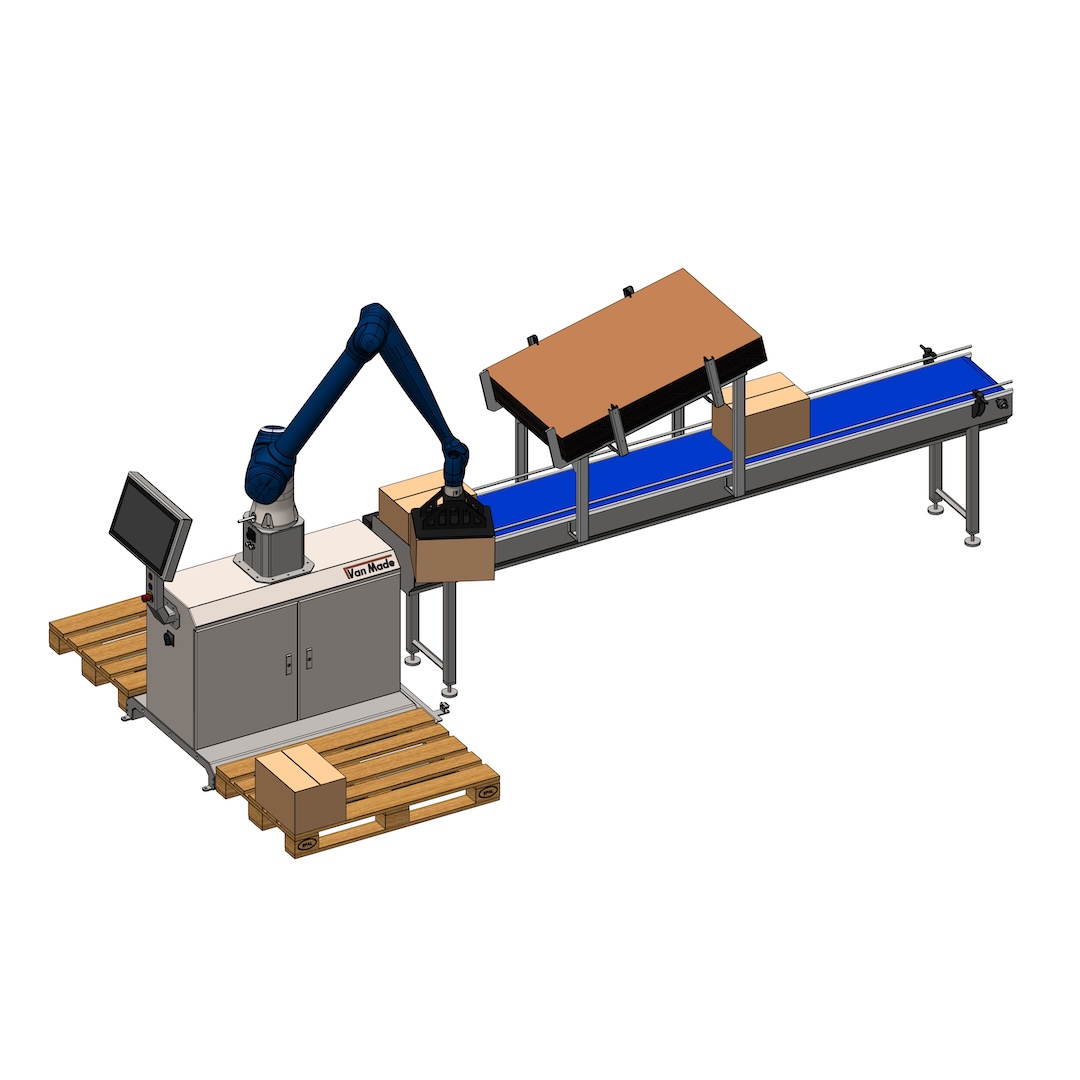 Cobot Palletizer with sheets